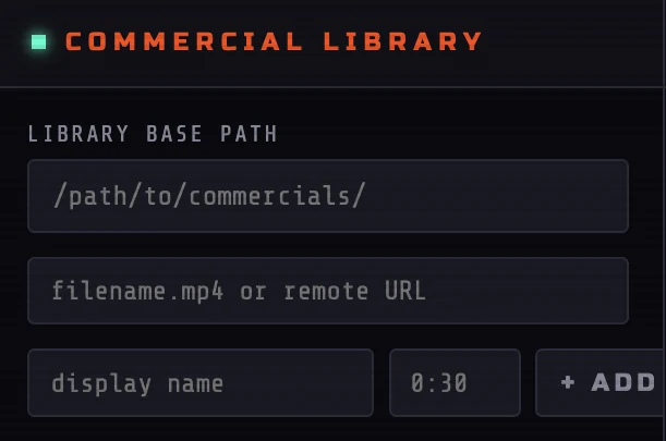 Commercial library controls